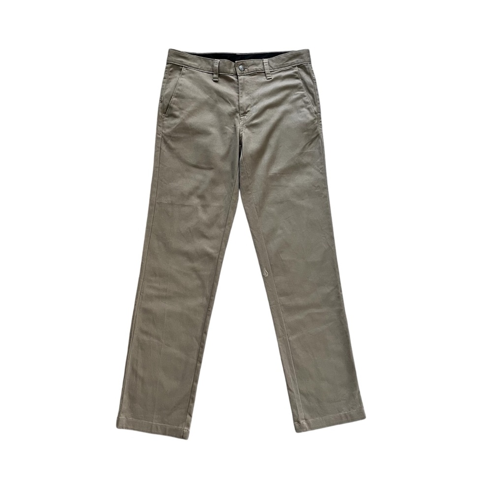 Volcom VMonty Tan Chino Straight Leg Stretch Pants Office Skater Men’s Size 30